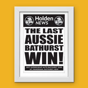 RARE - Holden News - The Last Aussie Bathurst Win - 2017