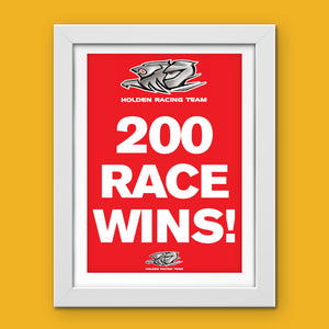 Holden Racing Team 200 Wins Limited Edition Poster